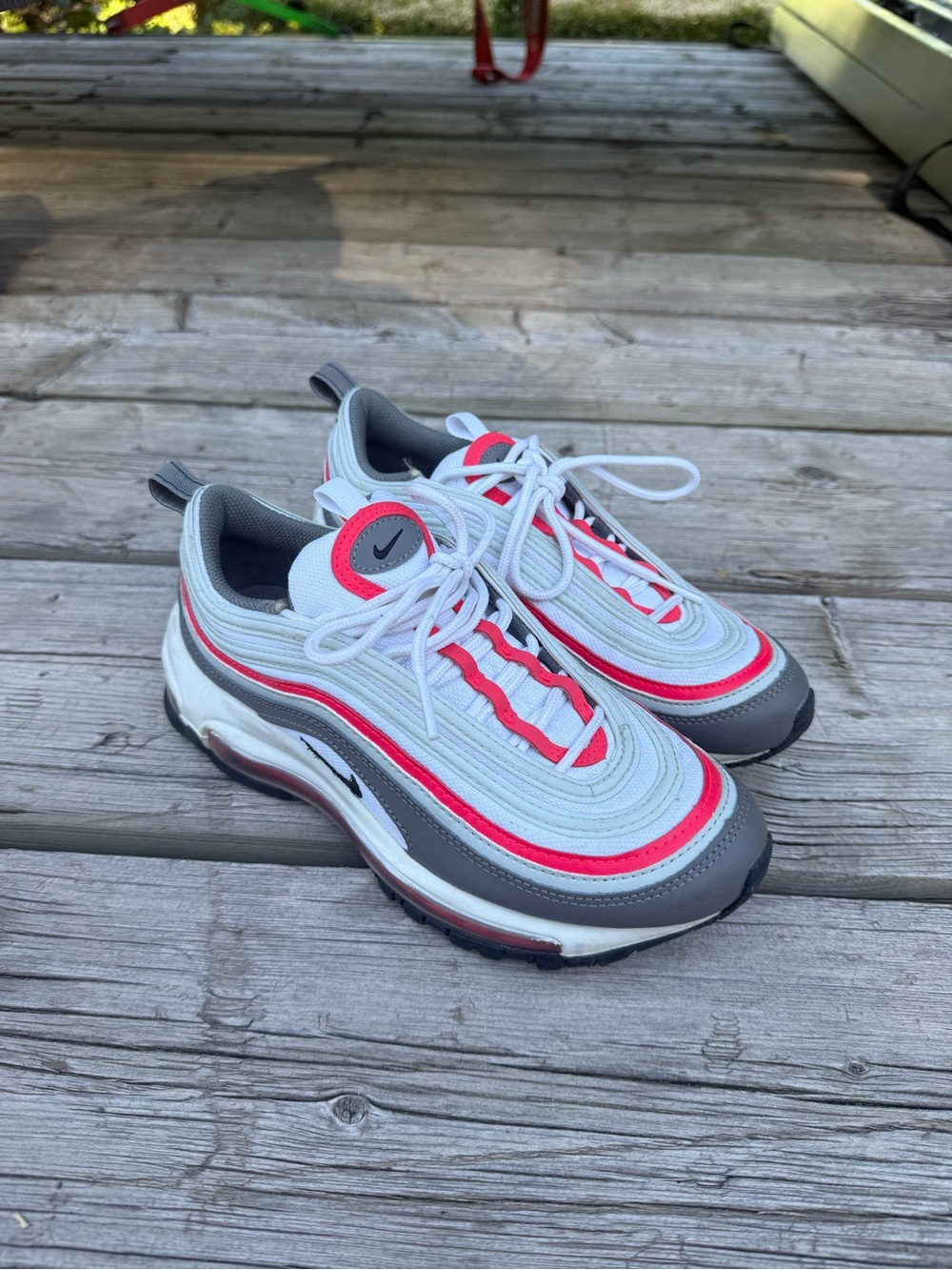 Nike Air Max 97 kids sneakers in the "White Flat Pewter" size 4.5